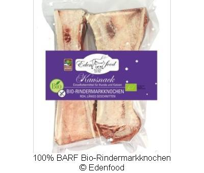 Zwei Stück 100% BARF Bio-Rindermarkknochen von Edenfood