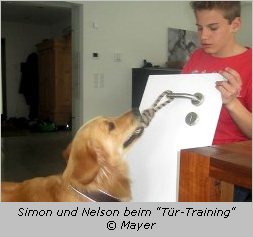 Simon mit Nelson beim Training 