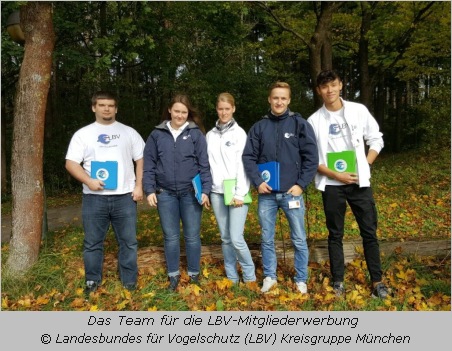 Das 5-köpfige Team Mitgliederwerbung des LBV München