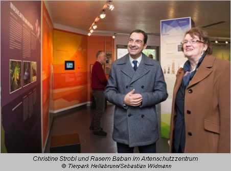 Christine Strobl und Rasem Baban im Artenschutzzentrum in Hellabrunn 