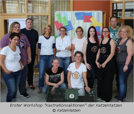 Kastrations Workshop bei den "Katzentatzen" - Teilnehmer beim Gruppenfoto