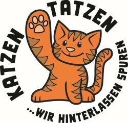Logo des Vereins Katzentatzen  - wir hinterlassen Spuren