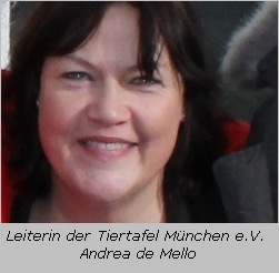 Andrea de Mello, die Leiterin der Tiertafel München e.V.