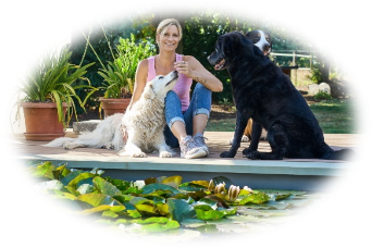 Sabrina Fechner mit ihren Hunden